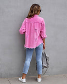Lavinque Tops Surchemise Oversize en Velours | Confort | Tendance et Décontractée