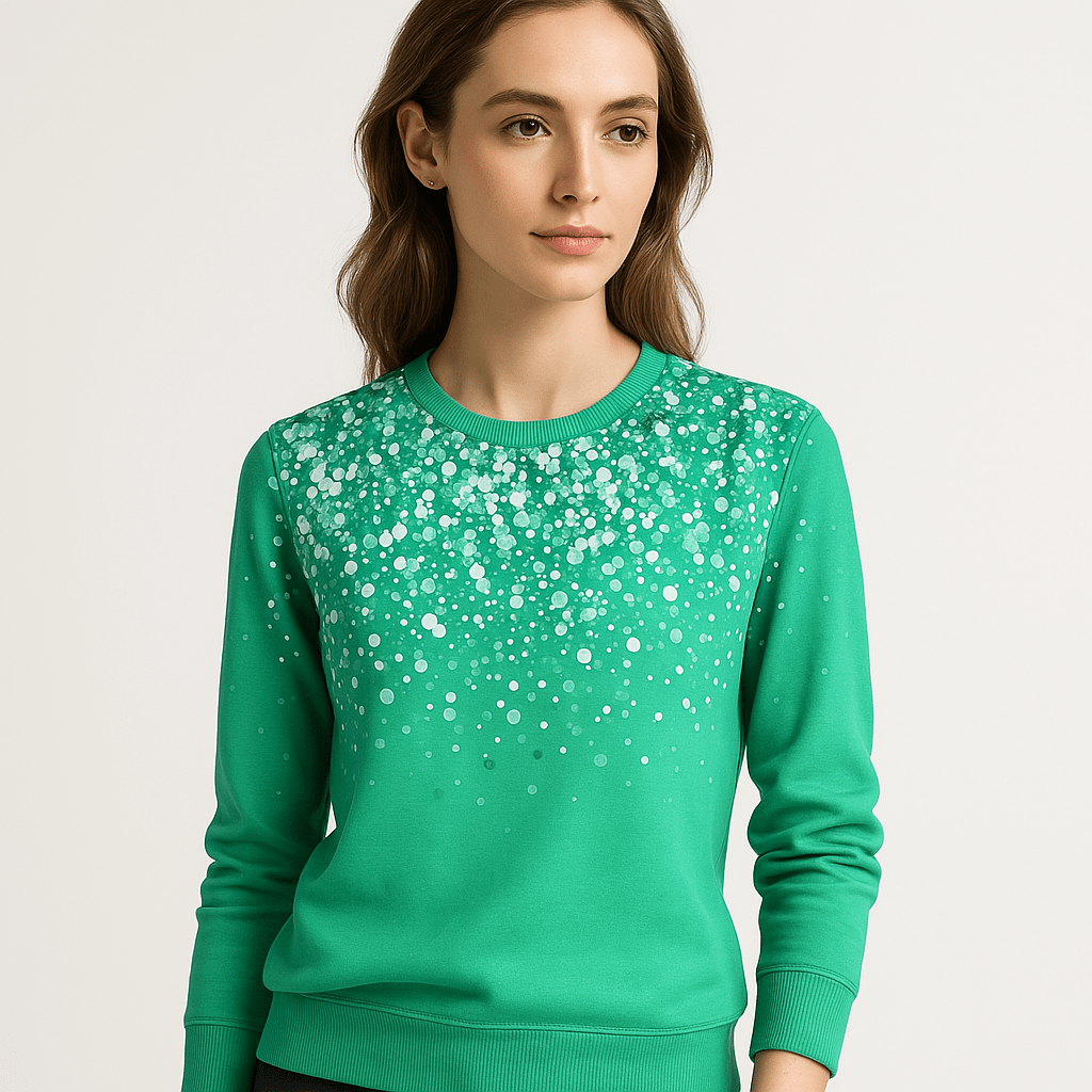 Lavinque Tops Sweat Pailleté Femme | Col Rond | Brillance Élégante