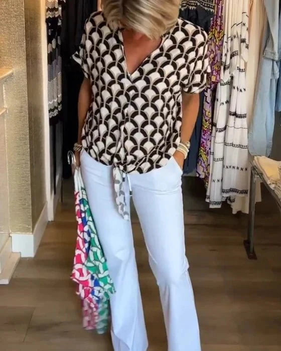 Lavinque Tops Top Femme | Fluide & Léger | Imprimé Graphique