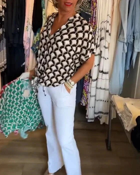 Lavinque Tops Top Femme | Fluide & Léger | Imprimé Graphique