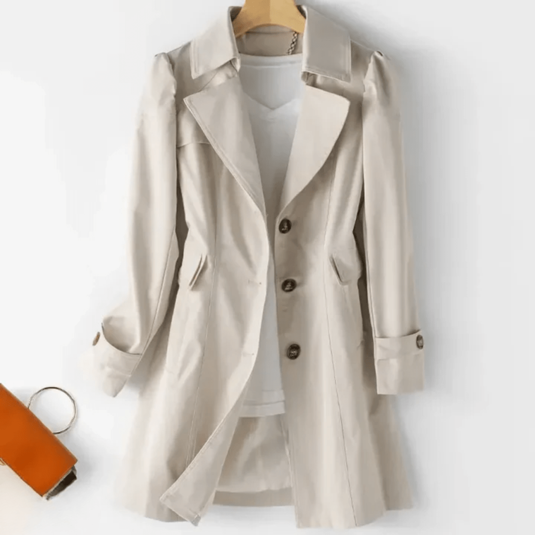 Lavinque Trenchcoat Beige / M Trench-Coat Classique Femme | Intemporel | Chic et Élégant