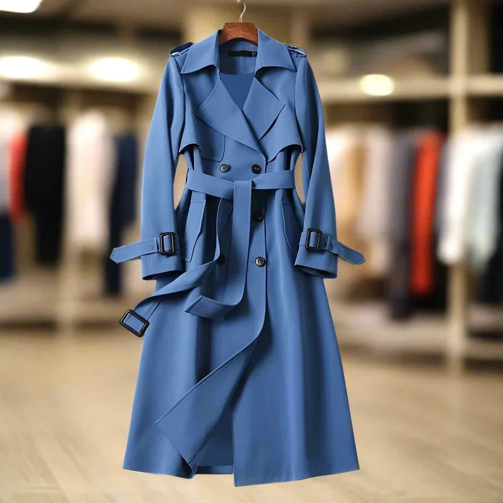 Lavinque Trenchcoat Bleu / XS Trench Long | Élégance Classique | Intemporel et Chic