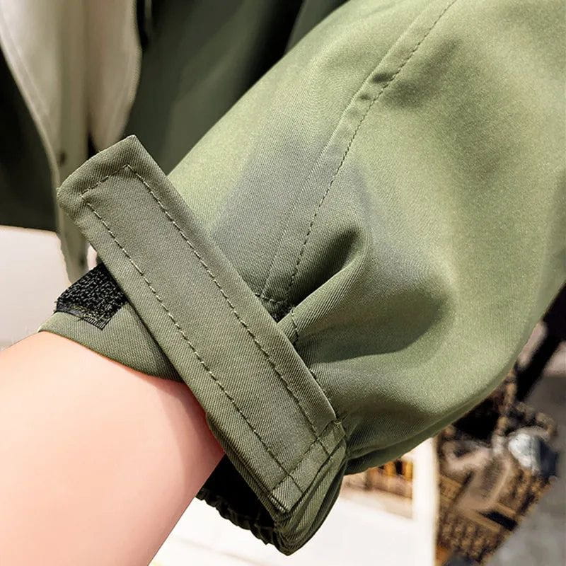 Lavinque Trenchcoat Veste Oversize Bicolore | Élégance Décontractée | Style Urbain et Chic