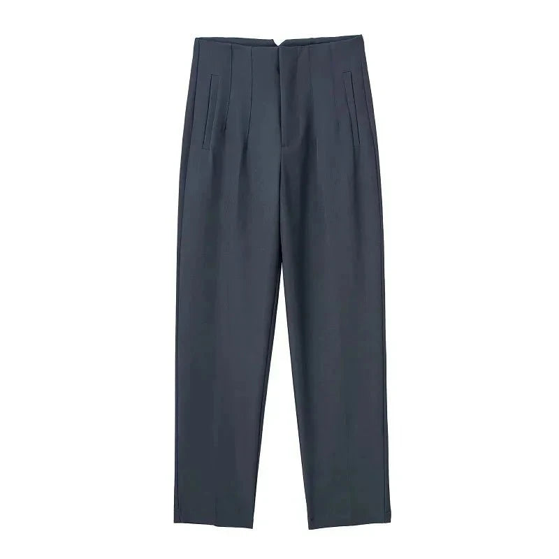 Lavinque Trousers Gris / XS Pantalon Chino Beige | Taille Haute | Classique et Élégant