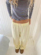 Lavinque Trousers Jaune / XS Pantalon Décontracté Rose | Taille Élastique | Doux et Confortable