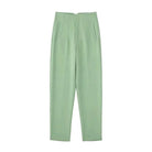 Lavinque Trousers Menthe / XS Pantalon Chino Beige | Taille Haute | Classique et Élégant