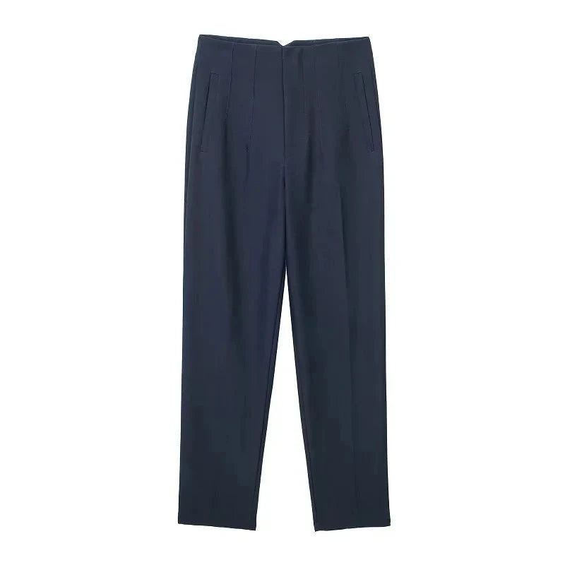 Lavinque Trousers Pantalon Chino Beige | Taille Haute | Classique et Élégant