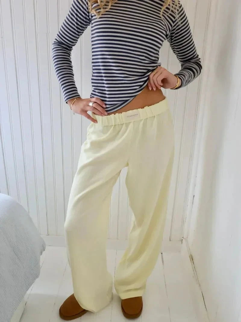 Lavinque Trousers Pantalon Décontracté Rose | Taille Élastique | Doux et Confortable