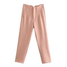 Lavinque Trousers Rose Orange / XS Pantalon Chino Beige | Taille Haute | Classique et Élégant
