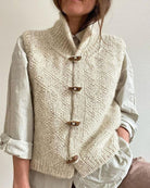 Lavinque Vest Beige / S Gilet Tricoté | Boutons en Bois | Style Authentique et Chaleureux
