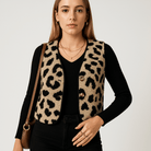 Lavinque Vest Gilet Sans Manches Léopard | Doux & Stylé | Touche Sauvage