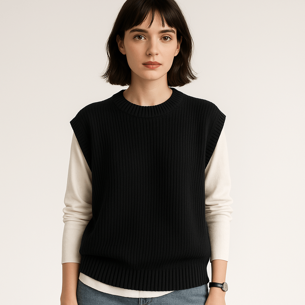Lavinque Vest Pull Sans Manches Maille Torsadée | Acrylique | Élégance Décontractée