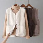Lavinque Vests Beige / S Gilet Sans Manches | Effet Mouton | Chaleur et Style Décontracté