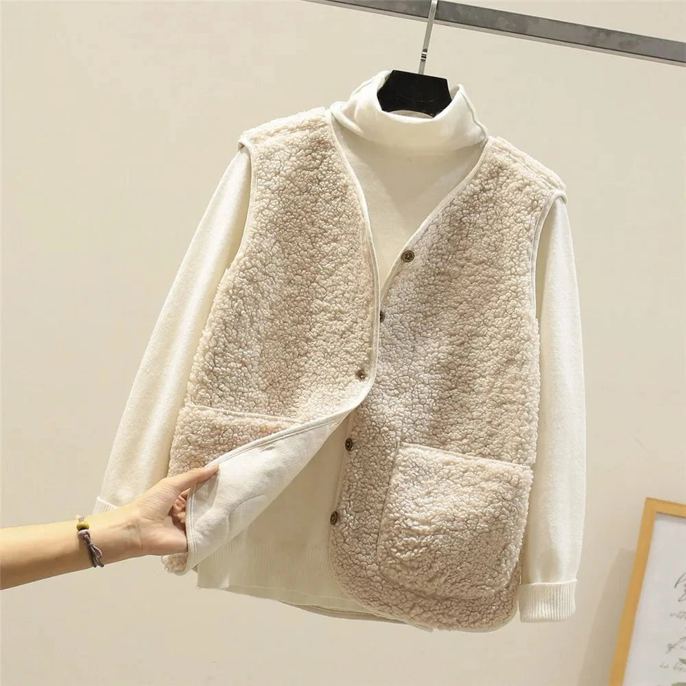 Lavinque Vests Gilet Sans Manches | Effet Mouton | Chaleur et Style Décontracté