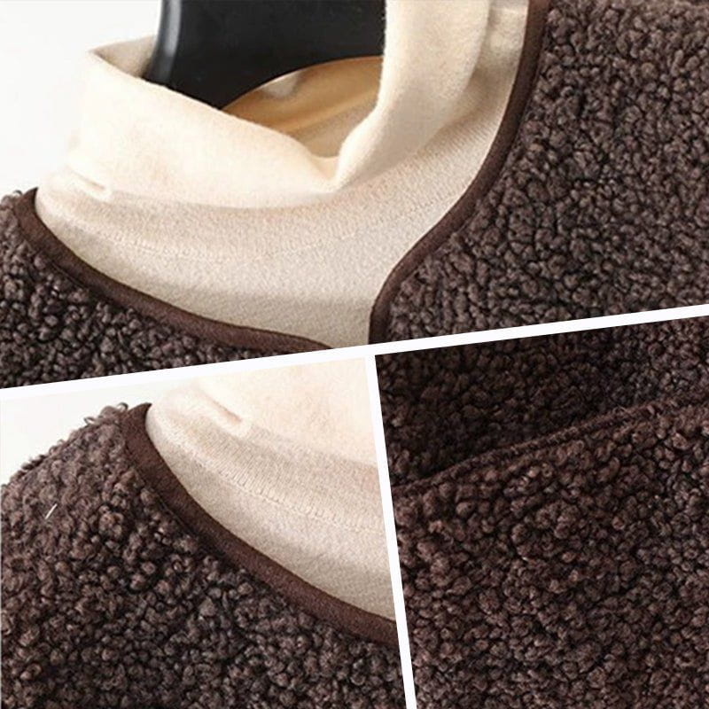 Lavinque Vests Gilet Sans Manches en Mouton Synthétique | Marron Chocolat | Douillet et Décontracté