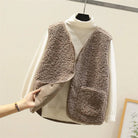 Lavinque Vests Kaki / S Gilet Sans Manches | Effet Mouton | Chaleur et Style Décontracté