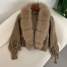 Lavinque Vests Marron / S Gilet Tricoté avec Col en Fausse Fourrure | Élégance & Chaleur | Féminin et Raffiné