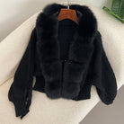 Lavinque Vests Noir / S Gilet Tricoté avec Col en Fausse Fourrure | Élégance & Chaleur | Féminin et Raffiné