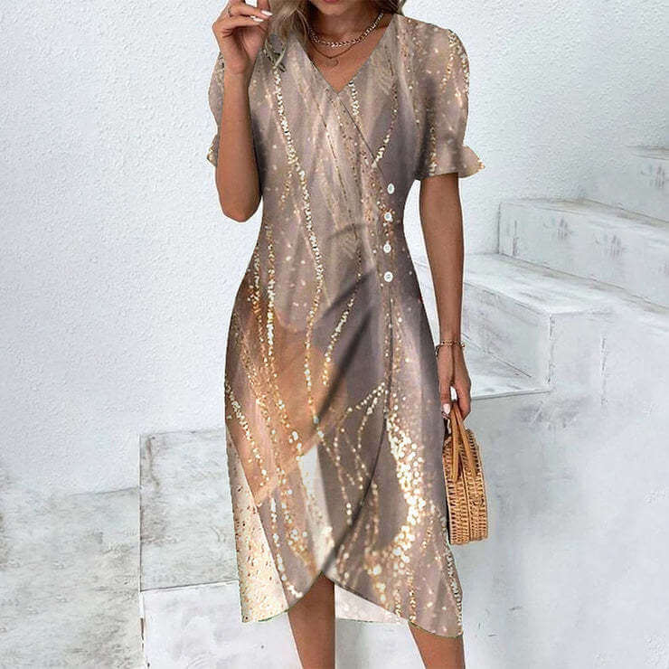 Robe portefeuille imprimée | Élégante & confortable