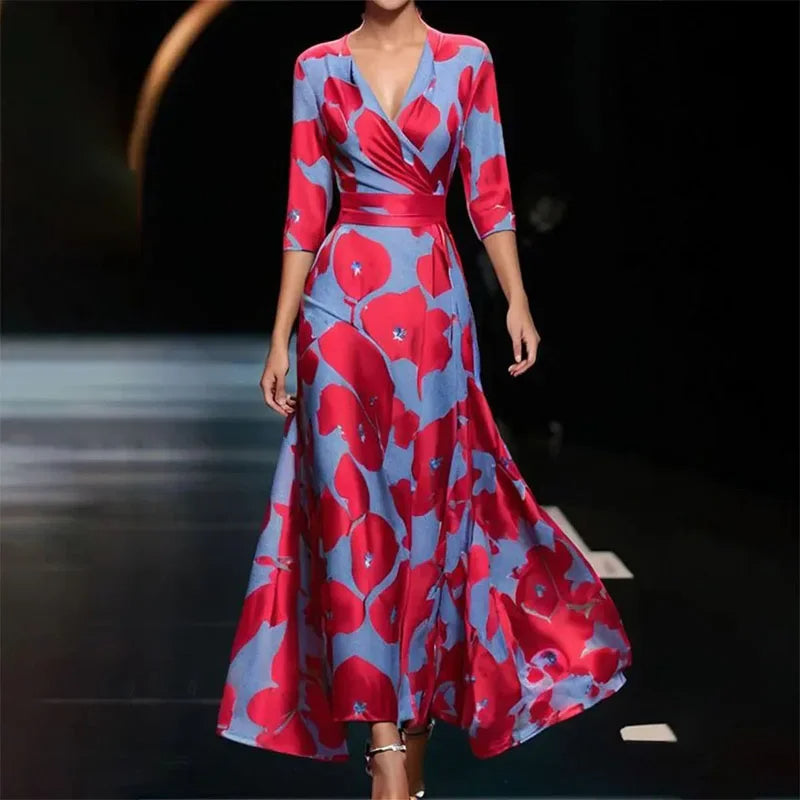 Elegant Floral Maxi Dress | Flowing Beauty | Feminine Charm