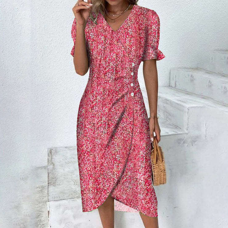 Robe portefeuille imprimée | Élégante & confortable