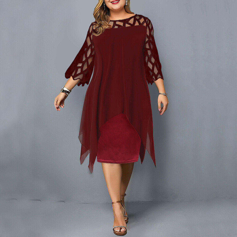 Robe fluide col ajouré