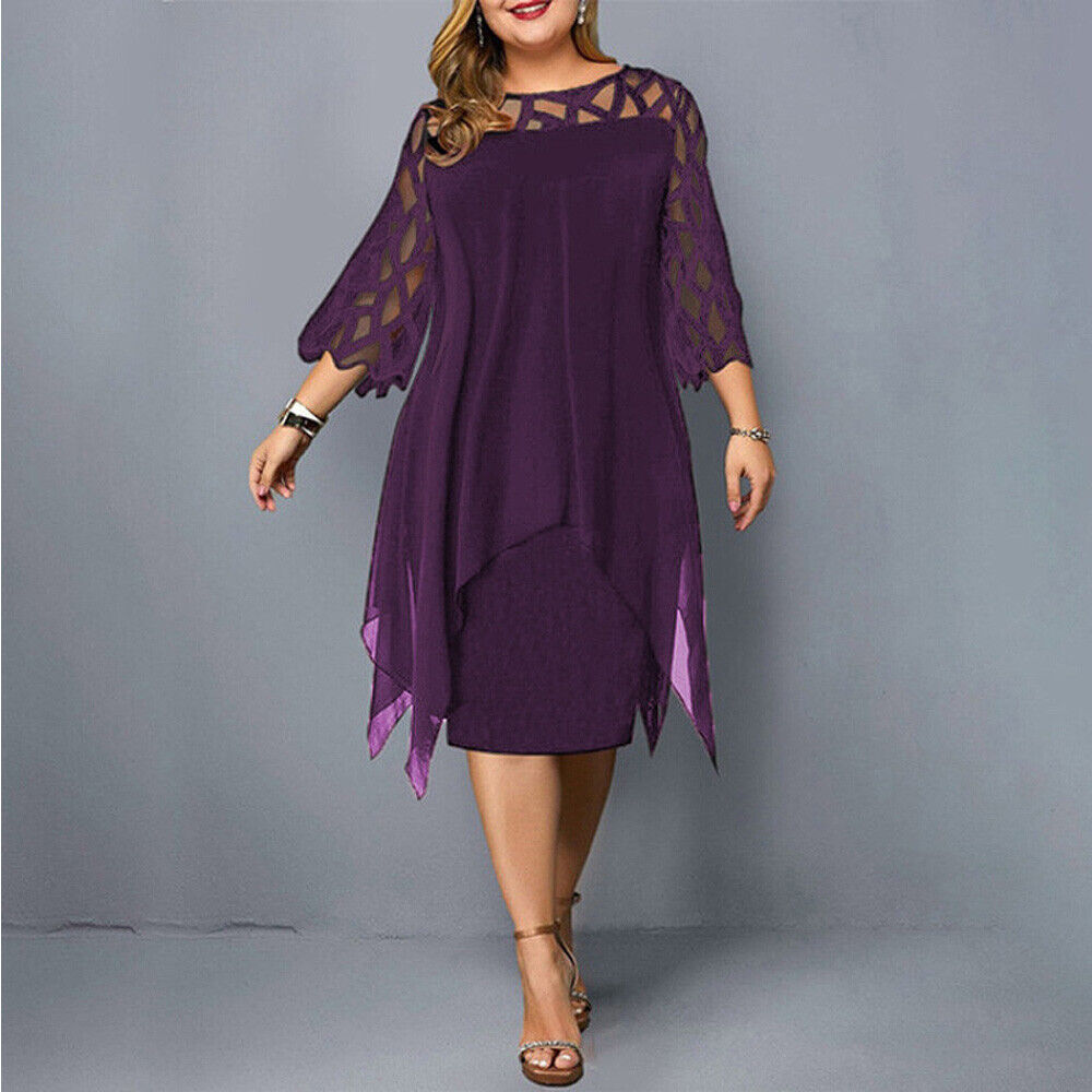 Robe fluide col ajouré