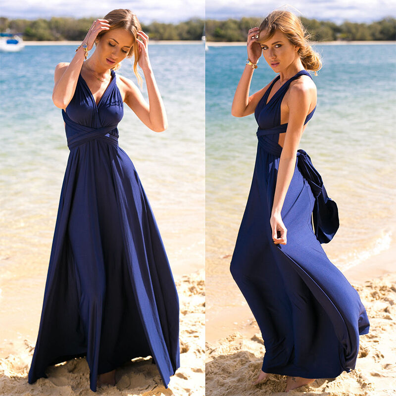 Robe longue dos-nu fluide