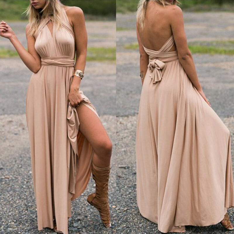 Robe longue dos-nu fluide