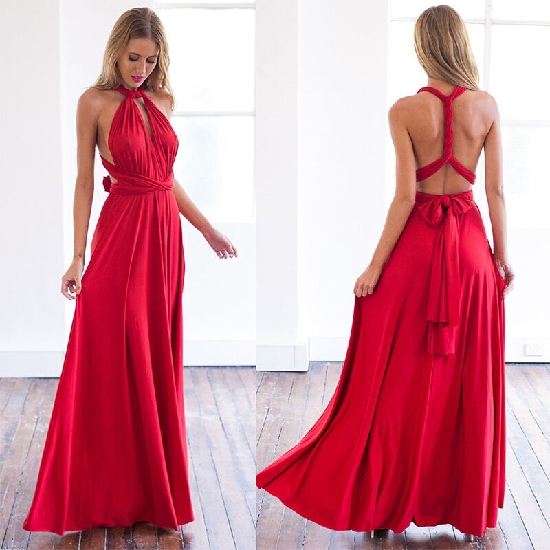 Robe longue dos-nu fluide