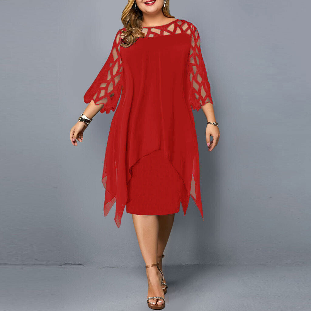 Robe fluide col ajouré
