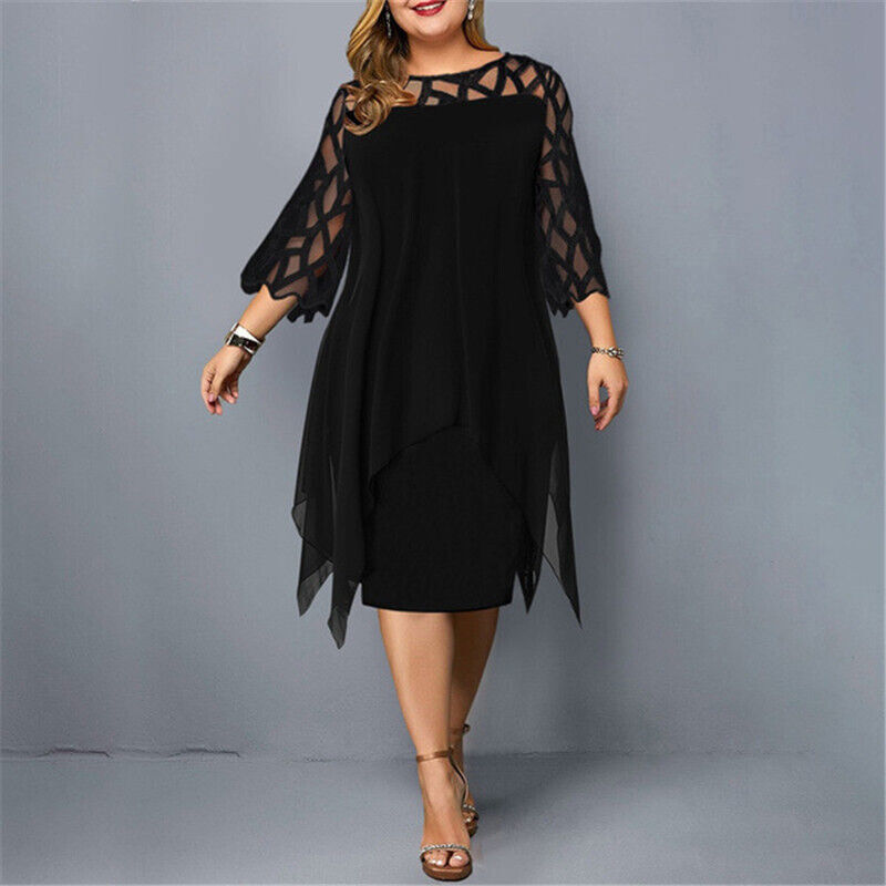 Robe fluide col ajouré