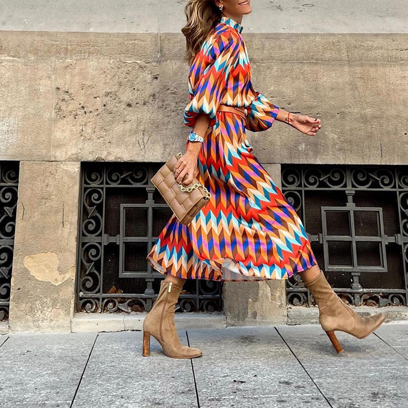 Robe Midi Graphique
