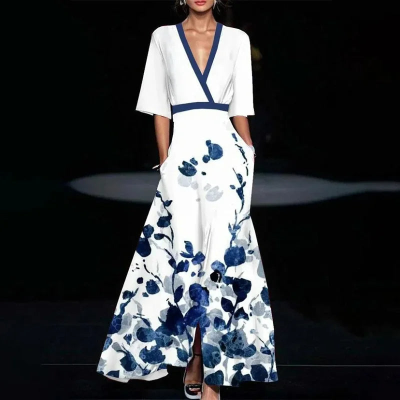 Elegant Floral Maxi Dress | Flowing Beauty | Feminine Charm